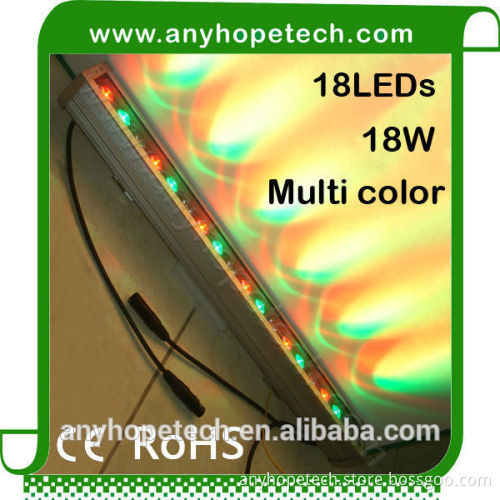 Housing decoration colorful 18leds 18w led rgb wall washer dmx